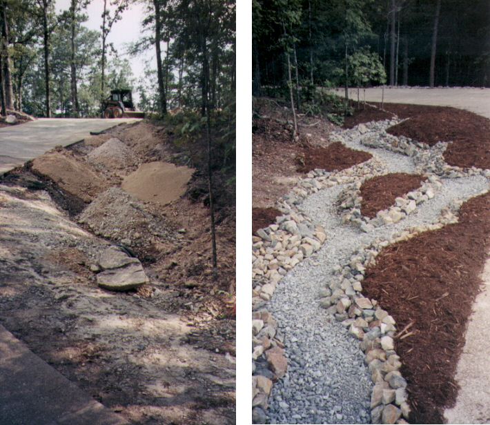 another area the landscape designer talked about fixing up with rocks ...